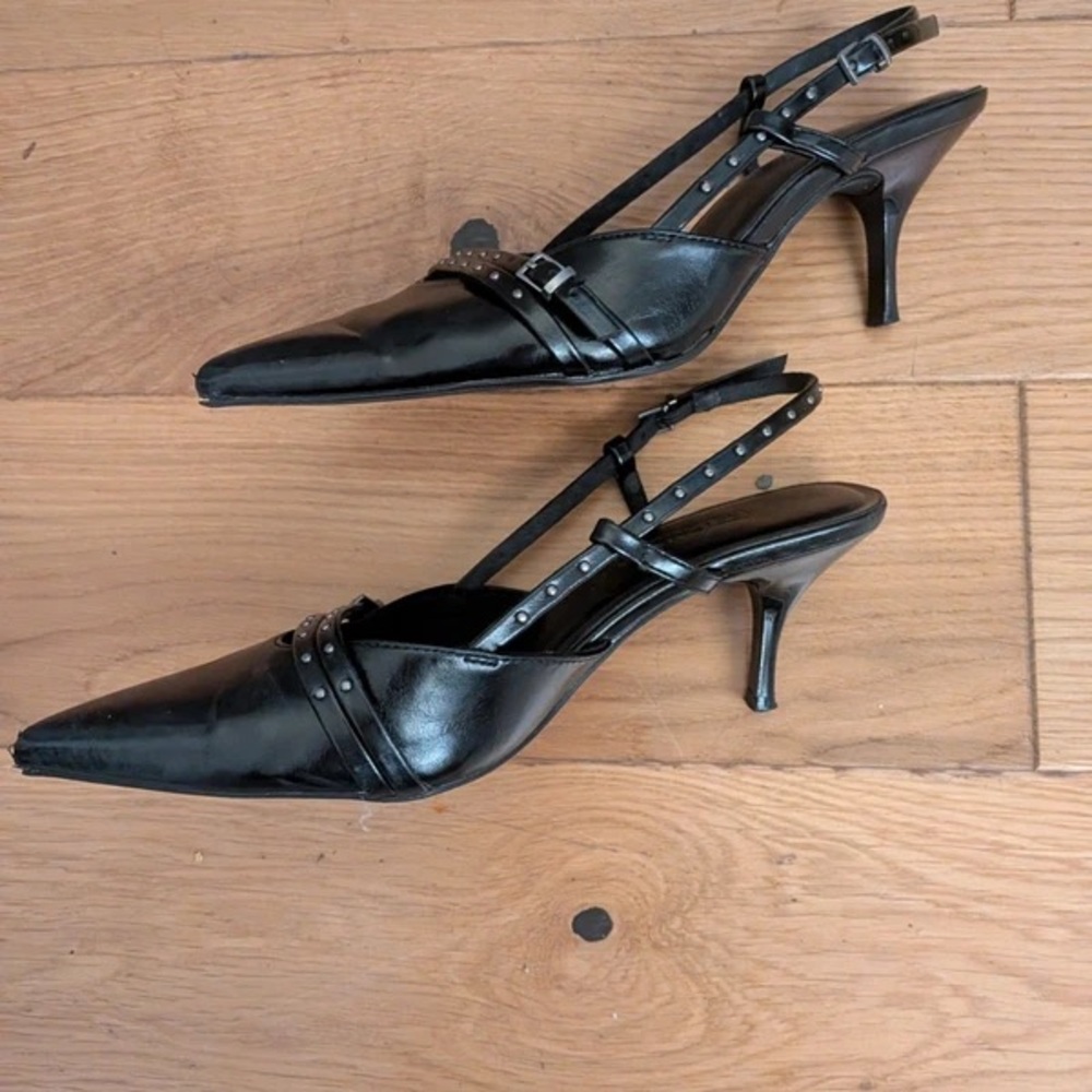Elegant Black Women's Slingback Heels